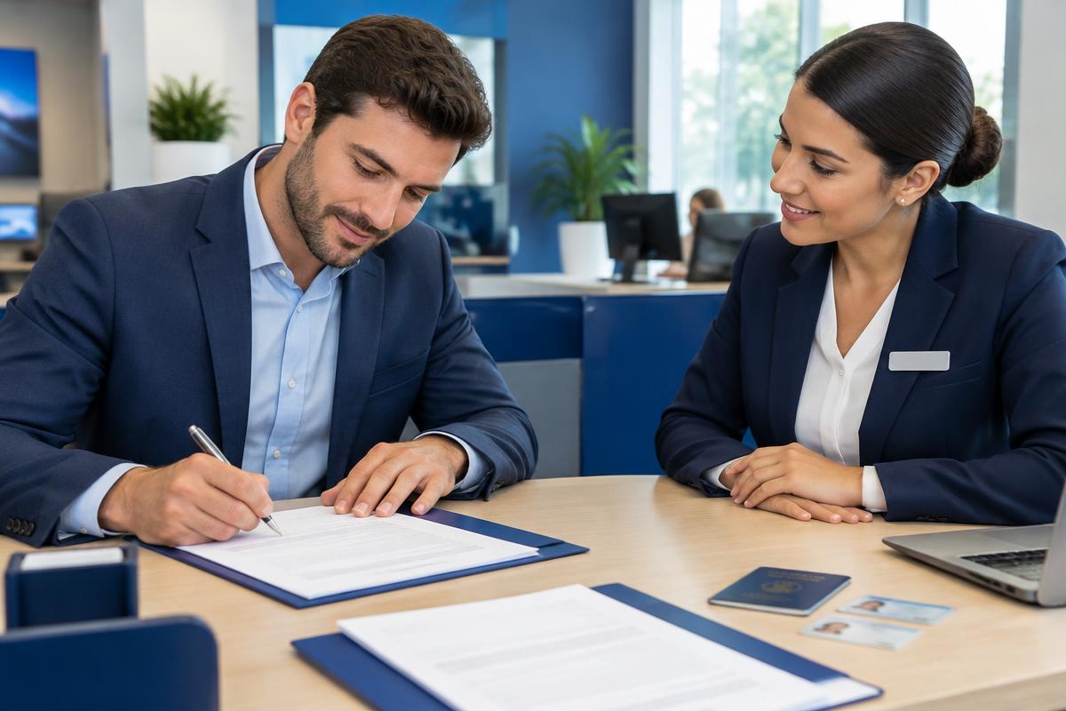 Business account preparation with a banking professional